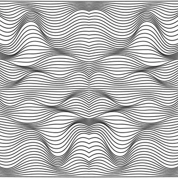 Vector abstract lines pattern. Waves background Stock Illustration