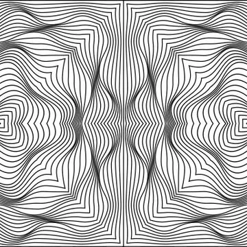 Vector abstract lines pattern. Waves background Illustrazione stock