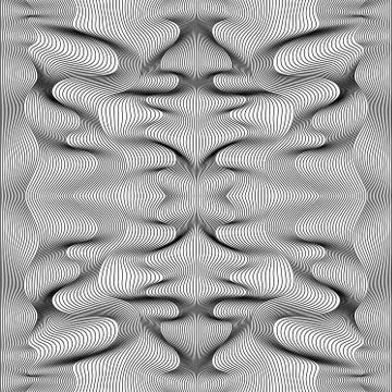 Vector abstract lines pattern. Waves background Illustrazione stock