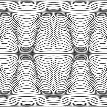 Vector abstract lines pattern. Waves background Stock Illustration