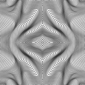 Vector abstract lines pattern. Waves background Illustrazione stock