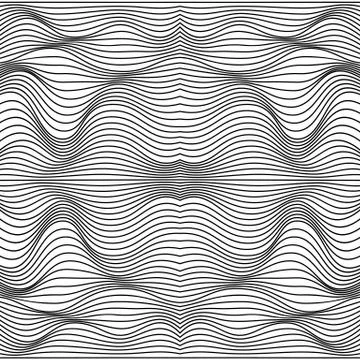 Vector abstract lines pattern. Waves background Stock Illustration