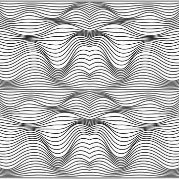 Vector abstract lines pattern. Waves background Illustrazione stock