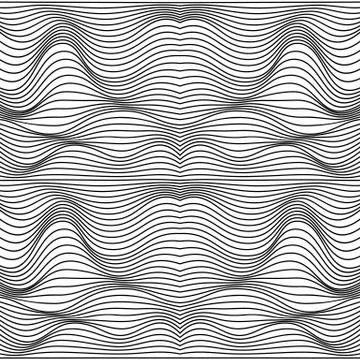Vector abstract lines pattern. Waves background Stock Illustration