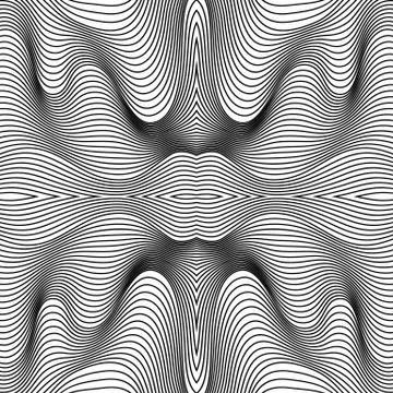 Vector abstract lines pattern. Waves background Illustrazione stock