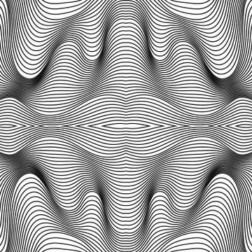 Vector abstract lines pattern. Waves background Stock Illustration