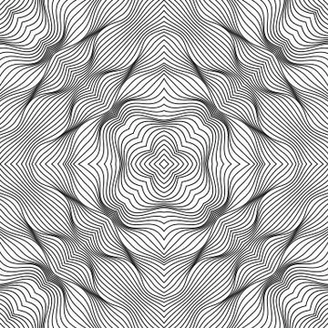 Vector abstract lines pattern. Waves background Illustrazione stock