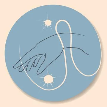 Vector abstract logo design template in trendy linear minimal style Stock-Illustration