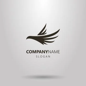 Vector abstract logo of flying bird Illustrazione stock