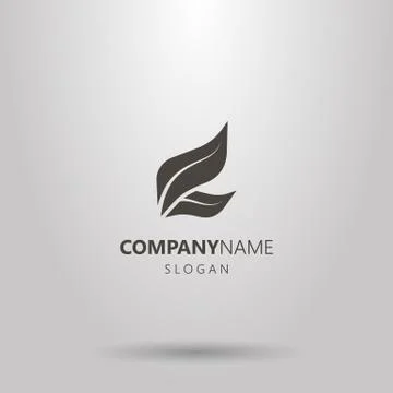 Vector abstract logo of two tea leafs Stock-Illustration