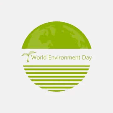 Vector abstract logotype for the World Environment Day Stock Illustration