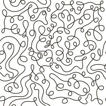 Vector abstract loop pattern. Floral seamless background Illustrazione stock