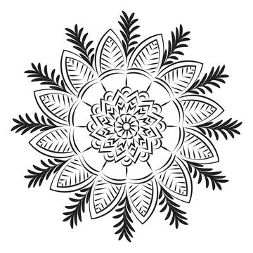 Vector Abstract Mandala Pattern design Illustrazione stock