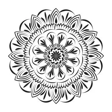 Vector Abstract Mandala Pattern Stock Illustration