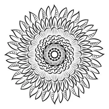 Vector Abstract Mandala Pattern Stock Illustration