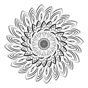 Vector Abstract Mandala Pattern 스톡 일러스트