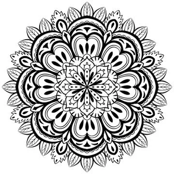 Vector, abstract mandala on a white background Stock Illustration