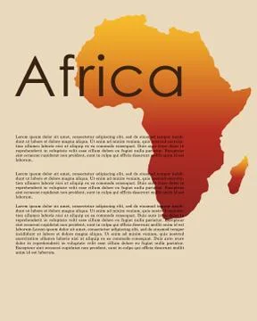 Vector abstract map of Africa. Illustrazione stock