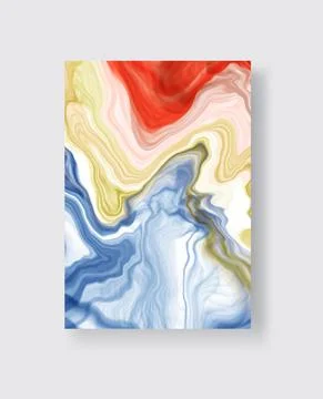 Vector abstract marble art. Ink paint illustration Stock Illustration