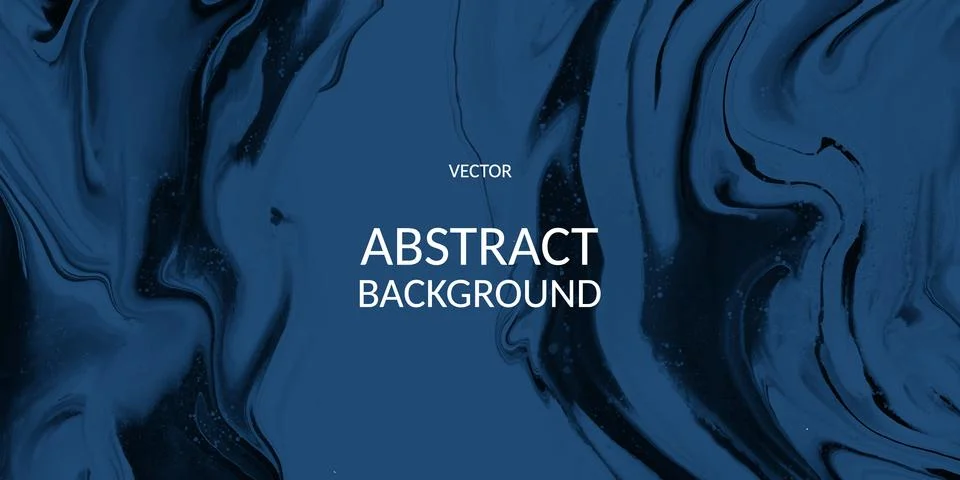 Vector abstract marble texture blue color Fluid design background Stock Illustration