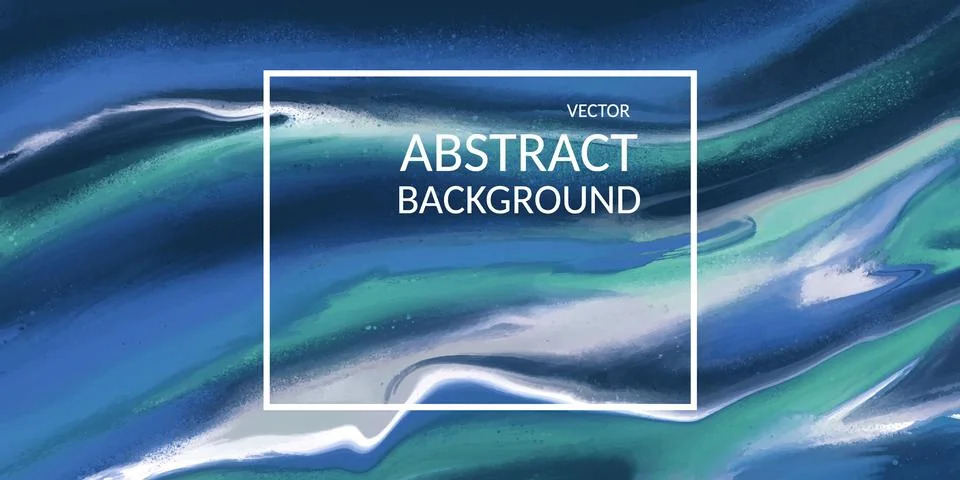 Vector abstract marble texture blue color Fluid design background Stock Illustration