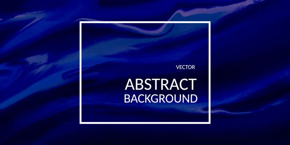 Vector abstract marble texture blue color Fluid design background Stock Illustration