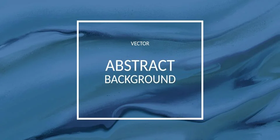 Vector abstract marble texture blue color Fluid design background Stock Illustration