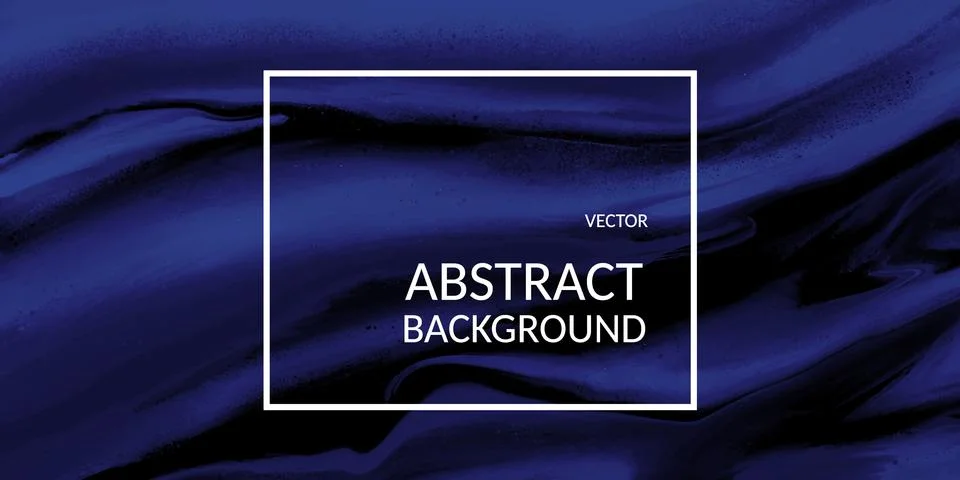 Vector abstract marble texture blue color Fluid design background Stock Illustration