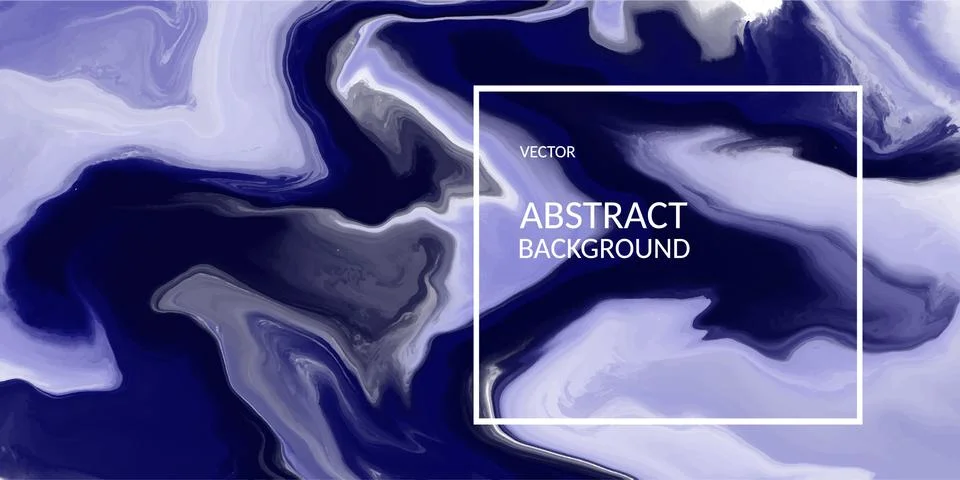 Vector abstract marble texture blue color, Fluid design backgrounds acrylic Stock Illustration