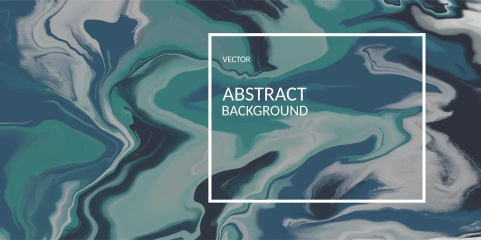 Vector abstract marble texture blue color, Fluid design backgrounds acrylic Stock Illustration