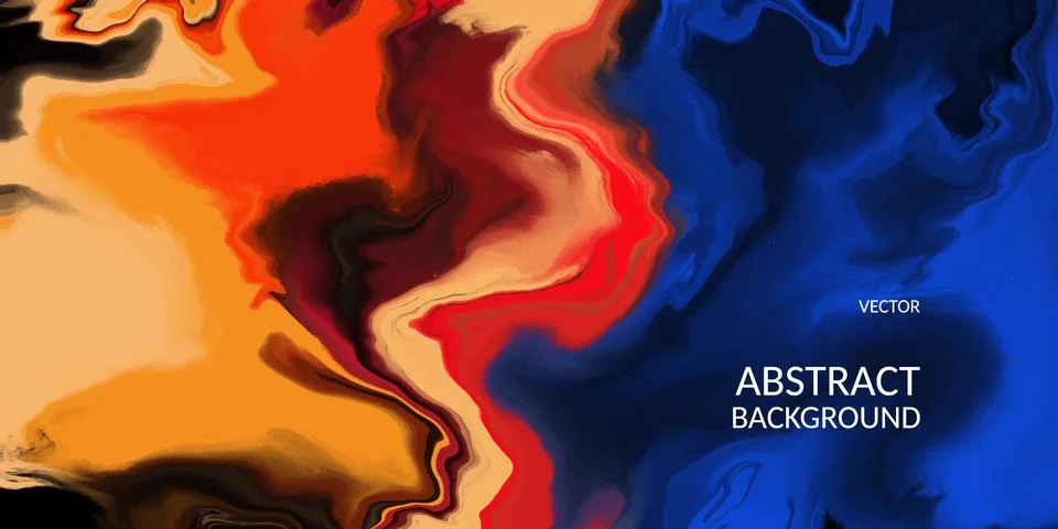 Vector abstract marble texture blue color, Fluid design backgrounds acrylic Illustrazione stock