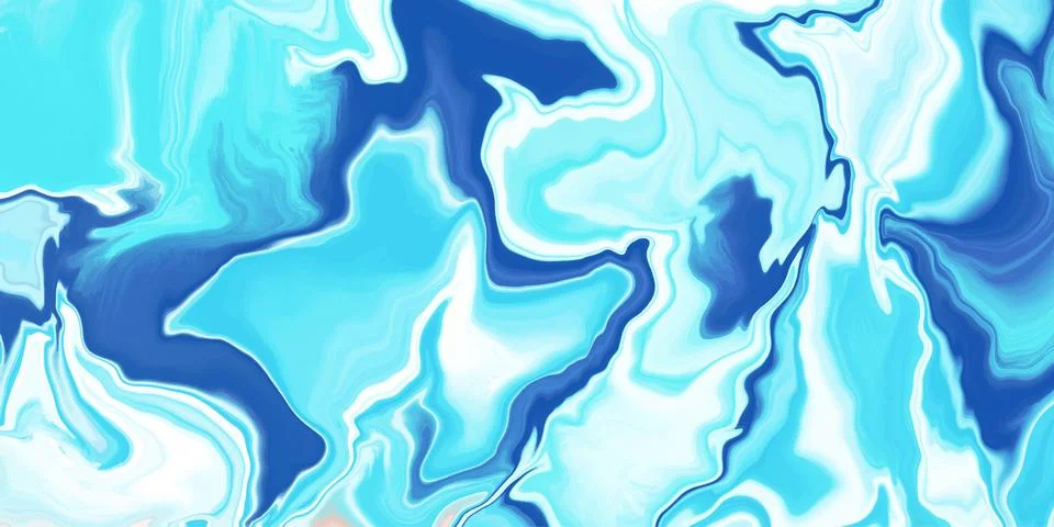 Vector abstract marble texture Fluid design background blue color Stock Illustration