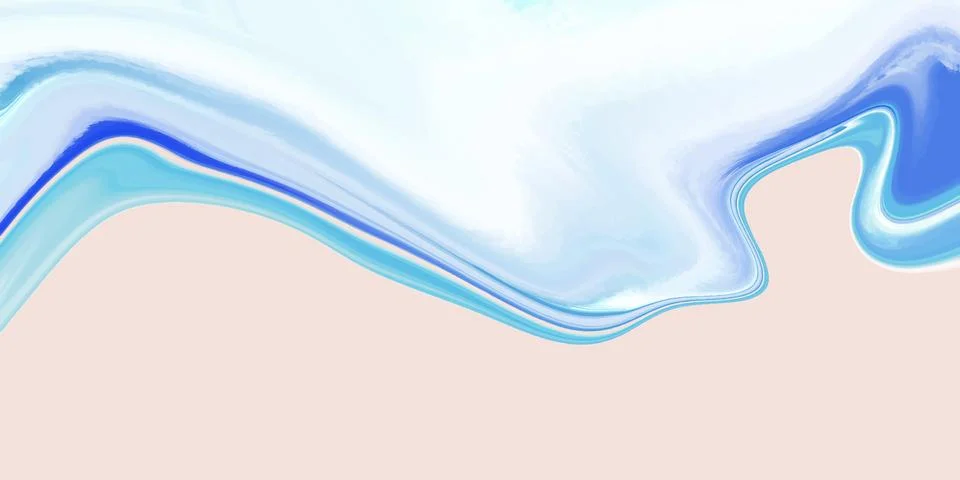 Vector abstract marble texture, Fluid design backgrounds blue color Stock Illustration