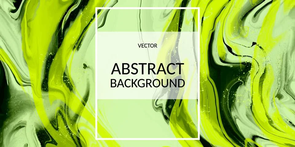 Vector abstract marble texture, Fluid design background green color Stock Illustration