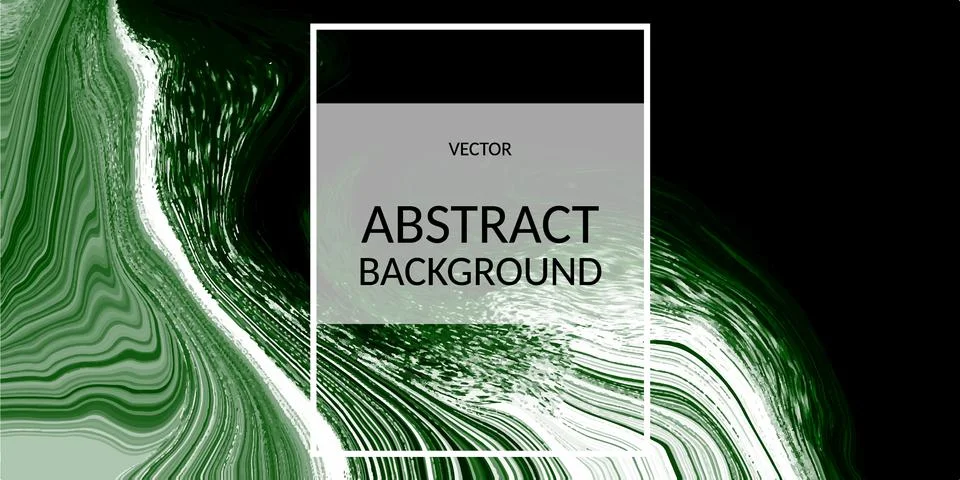 Vector abstract marble texture, Fluid design background green color Stock Illustration