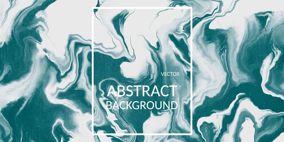 Vector abstract marble texture green color Fluid design background Stock Illustration