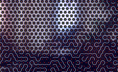 Vector abstract maze pattern background with waves and curl. eps10 Stockillustratie