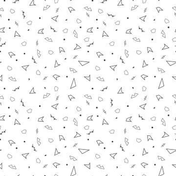 Vector abstract memphis pattern with mosaic geometric shapes - seamless. Ilustração Stock