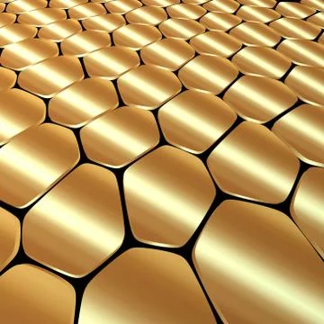 Vector abstract metal gold background with polygons Illustrazione stock