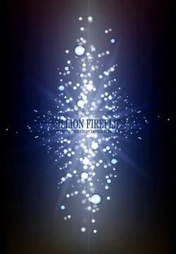 Vector abstract million fireflies background design IV Stock Illustration