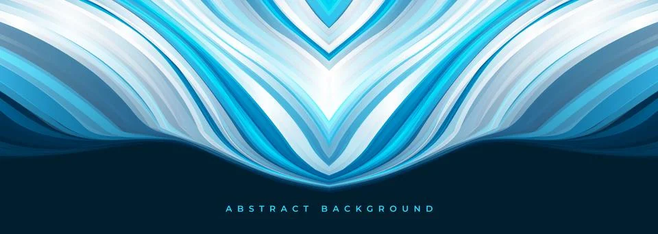 Vector abstract modern blue background with wave lines Stock Illustration