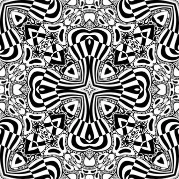 Vector abstract modern cartoon seamless pattern Illustrazione stock