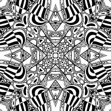 Vector abstract modern cartoon seamless pattern Illustrazione stock