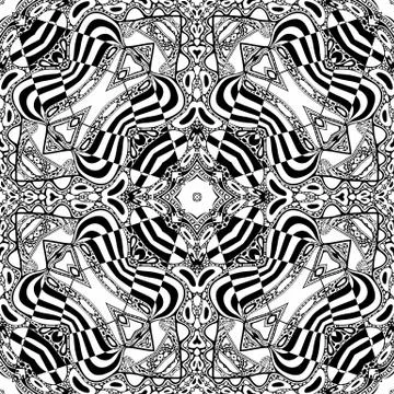 Vector abstract modern cartoon seamless pattern Stock Illustration