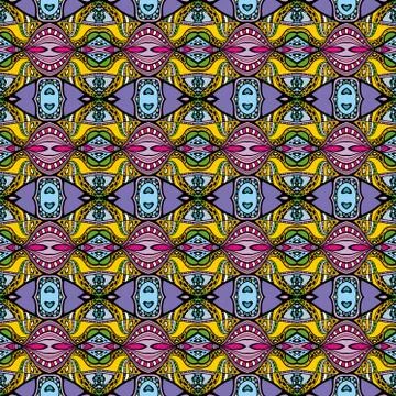 Vector abstract modern cartoon seamless pattern Illustrazione stock
