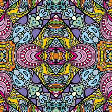Vector abstract modern cartoon seamless pattern Stock Illustration