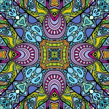 Vector abstract modern cartoon seamless pattern Stock Illustration