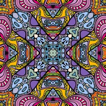 Vector abstract modern cartoon seamless pattern Stock Illustration