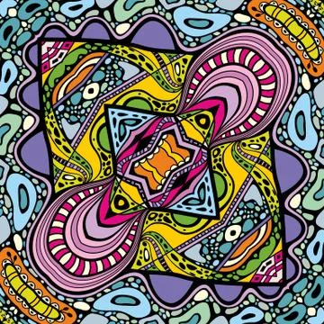 Vector abstract modern cartoon seamless pattern Ilustração Stock