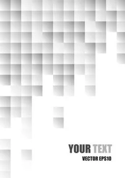 Vector : Abstract modern white and gray square background Stock Illustration